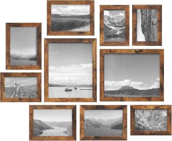 Picture Frames, Collage Picture Frames Set of 10, Two 8x10, Four 5x7, Four 4x6, Photo Frame for Wall Gallery Decor, Table Display, Christmas Gift