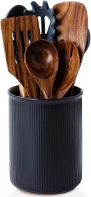 Utensil Holder, Extra Large Utensil Crock, Stable Ceramic Utensil Organizer, Cooking Tool Organizer Set for Kitchen Counter Farmhouse Décor (Material: Ceramic)