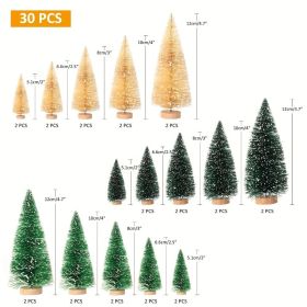 Mini Christmas Tree Decor - Eco-Friendly Small Holiday Decorations for Office, Dorm & Kids Room, Non-Fading Festive Tabletop Tree with Creative D (Quantity: 30PCS)